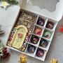 Christmas Chocolate Door With Wreath, Personalised Gift, thumbnail 1 of 9