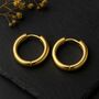 Chunky Gold Plated Sterling Silver Hinged Hoop Earrings, thumbnail 5 of 7