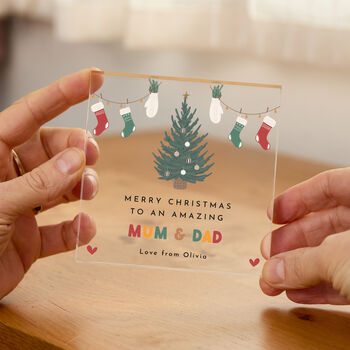 Christmas Tree Acrylic Plaque Gift, 3 of 7