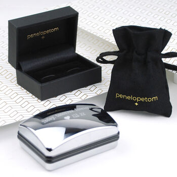 Contemporary Personalised Wrap Cufflinks, 7 of 9