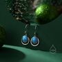 Blue Opal And Circle Drop Hook Earrings, thumbnail 1 of 8