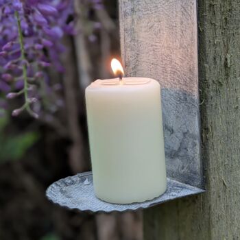 Zinc Pillar Candle Wall Sconce, 3 of 5