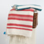 Handwoven Natural Cotton Beach Towel And Shawl, thumbnail 6 of 8