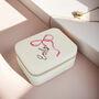 Personalised Bow Travel Jewellery Box, thumbnail 2 of 5