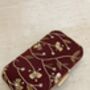 Maroon Raw Silk Handcrafted Clutch Bag, thumbnail 2 of 6