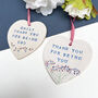 Thank You For Being You Ceramic Hanging Heart, thumbnail 5 of 7