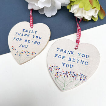 Thank You For Being You Ceramic Hanging Heart, 5 of 7