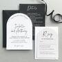 Reine Minimalist Arch Wedding Invitations, thumbnail 1 of 5