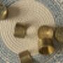 Set Of Six Table Napkin Rings Silver, Antique Gold, thumbnail 11 of 11