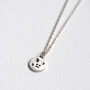 Full Moon Necklace In Silver With Black Diamonds, thumbnail 7 of 9