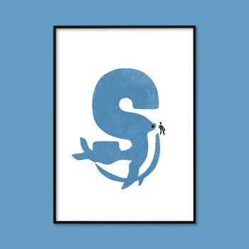 S For Seal Children's Initial Print, 3 of 3