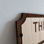 Personalised Oak Road Sign Style Plaque, thumbnail 5 of 5