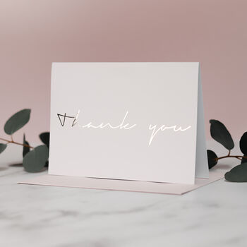 Gold Foil Engagement Or Wedding Thank You Card, 3 of 11