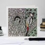 Woodpeckers' Greeting Card, thumbnail 1 of 2