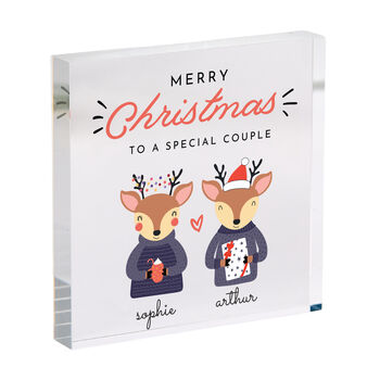 First Xmas Newlywed Personalised Plaque Gift, 4 of 4