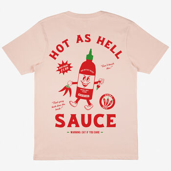 Hot Sauce Graphic T Shirt In Peach, 2 of 2