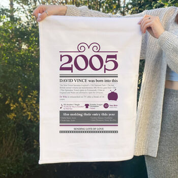 Personalised 21st Birthday Gift Microfibre Tea Towel, 4 of 9