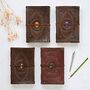 Indra Xl Semi Precious Stone Leather Journal, thumbnail 1 of 12