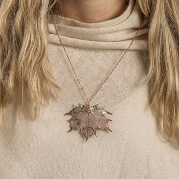 Canadian Maple Real Leaf Necklace, 9 of 12