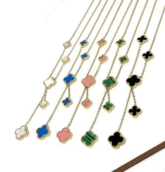 Clover Delicate Lariat Necklace, 5 of 8