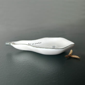 East Of India Porcelain Pear Dish You Are Pearfect, 2 of 4