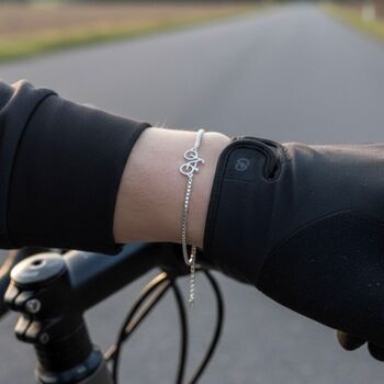 Personalised Cyclists Bracelet In Gold Or Silver, 2 of 12