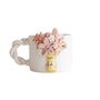 Handmade Pink Floral Ceramic Mug With Gold Details, thumbnail 2 of 3