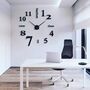 Stylish, Modern 3D Wall Clock In Black Or Silver, thumbnail 1 of 7