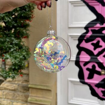 Large Iridescent Glass Bauble, 5 of 5