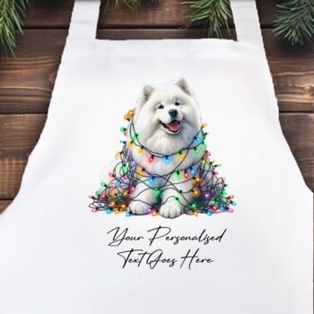 Personalised Samoyed In Christmas Lights, 5 of 10