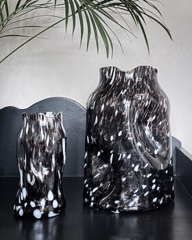 The Ezra Handcrafted Monochrome Recycled Glass Vases, 6 of 6