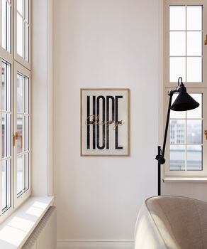 Hope, Always Hope, Letterpress Positive Quote Print, 6 of 6