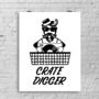 Crate Digger A3/A4 Art Print, thumbnail 1 of 2