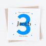 Personalised Boys Age Number Birthday Card, thumbnail 2 of 3