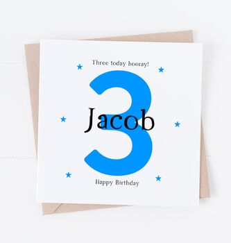 Personalised Boys Age Number Birthday Card, 2 of 3