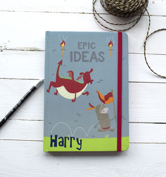 Personalised Knights Epic Ideas Notebook, 2 of 2