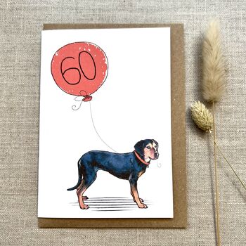 Personalised Greek Harehound Birthday Card, 2 of 6