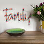 ‘Family’ Plywood And Wool Sign, thumbnail 1 of 6