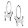 Poodle Sterling Silver Sleeper Hoop Or Hook Earrings, thumbnail 1 of 4