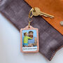Personalised Wooden Photo Keyring With Name Or Message, thumbnail 3 of 8