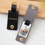 Personalised Grandad Photo Keyring / Vegan Leather, thumbnail 1 of 9