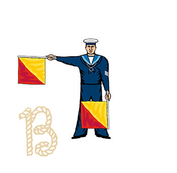 Personalised Nautical Semaphore Flags Name Card, 5 of 7
