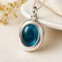Personalised Sterling Silver London Blue Topaz Locket, thumbnail 2 of 11