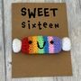 Sweet Sixteen Crochet 16th Birthday Card Handmade, thumbnail 4 of 12