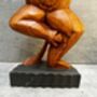 32cm Handcarved One Leg Yoga Cat Wooden Ornament Gift, thumbnail 7 of 12