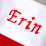 Personalised Red Fluffy Reindeer Stocking, thumbnail 2 of 5
