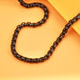 Men's Black Stainless Steel Box Link Chain, thumbnail 3 of 7
