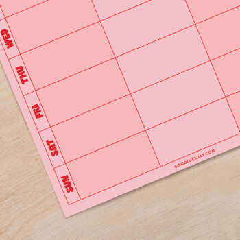 A4 Magnetic Pink And Red Weekly Planner | Fridge Magnet Planner, 4 of 5