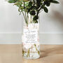 Personalised Watercolour Blush Flowers Glass Vase, thumbnail 3 of 3