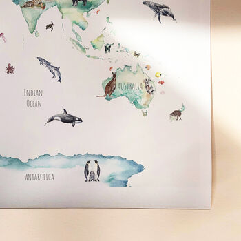 Children's Animal World Map, 3 of 6